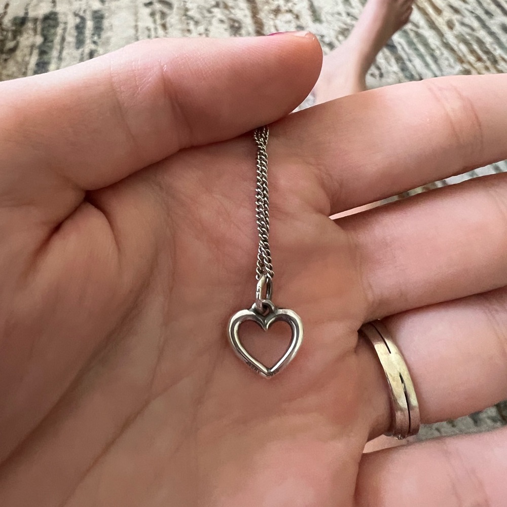 James Avery open wire heart charm